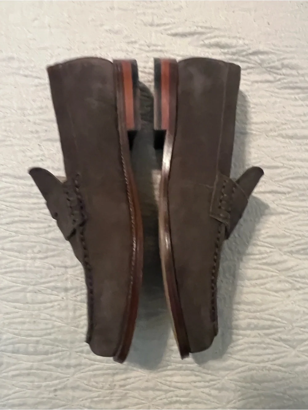 Banana Republic Factory Dark Brown Suede Penny Loafers
